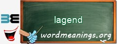 WordMeaning blackboard for lagend